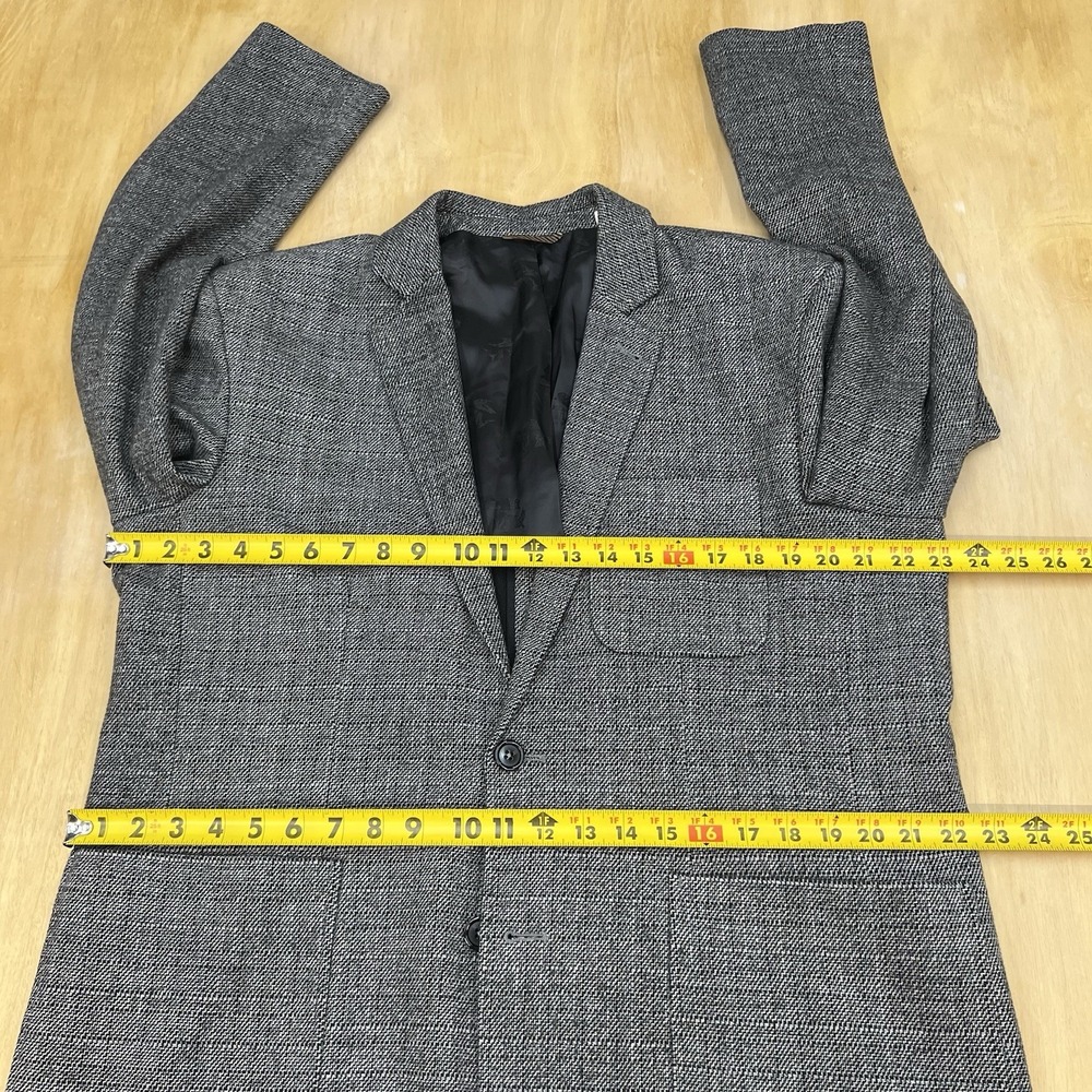 Billy Reid Knit Blazer Sport Coat Mens 44R Viscose Blend Stretch Gray/Black - Picture 8 of 12